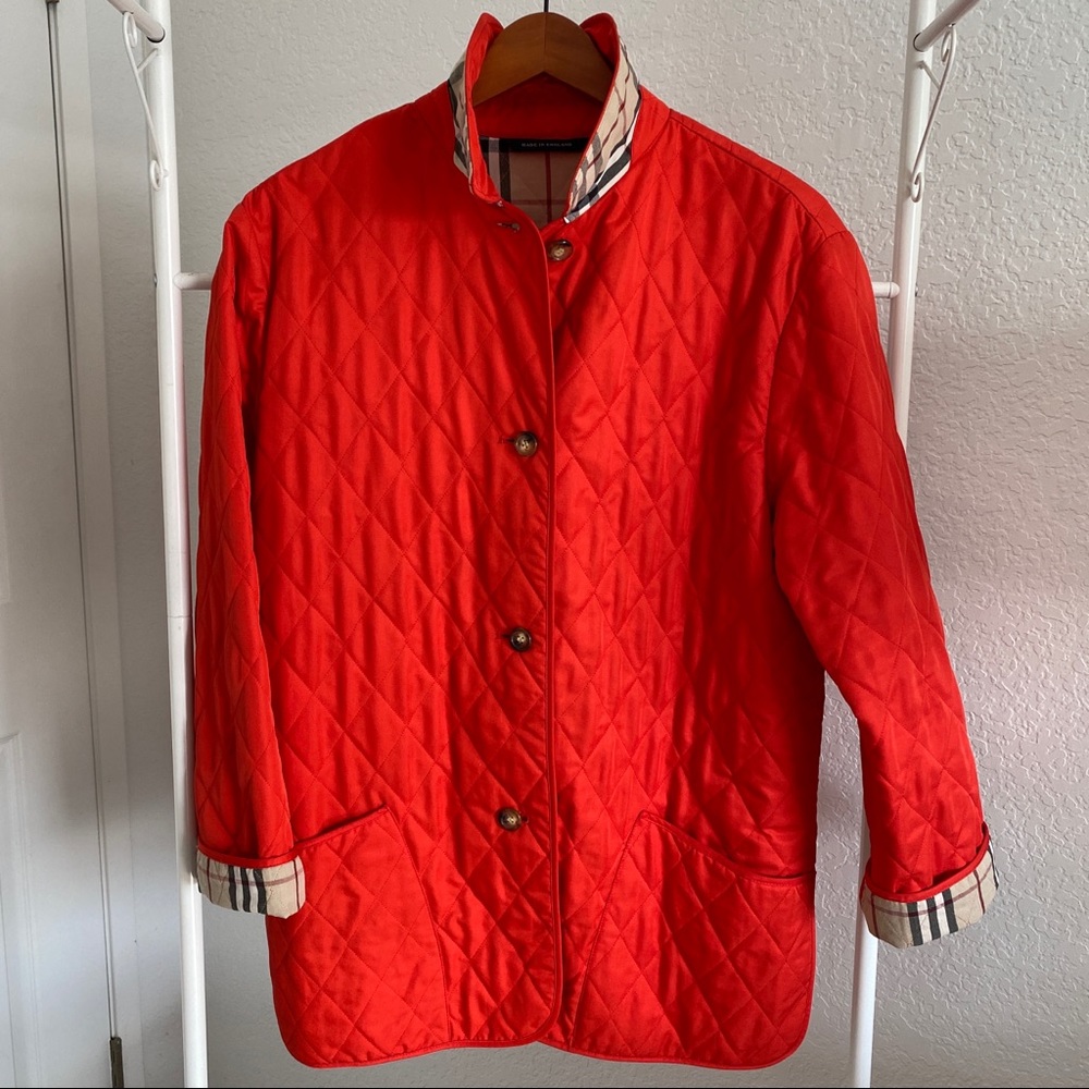 Burberry Red Quilted Jacket
